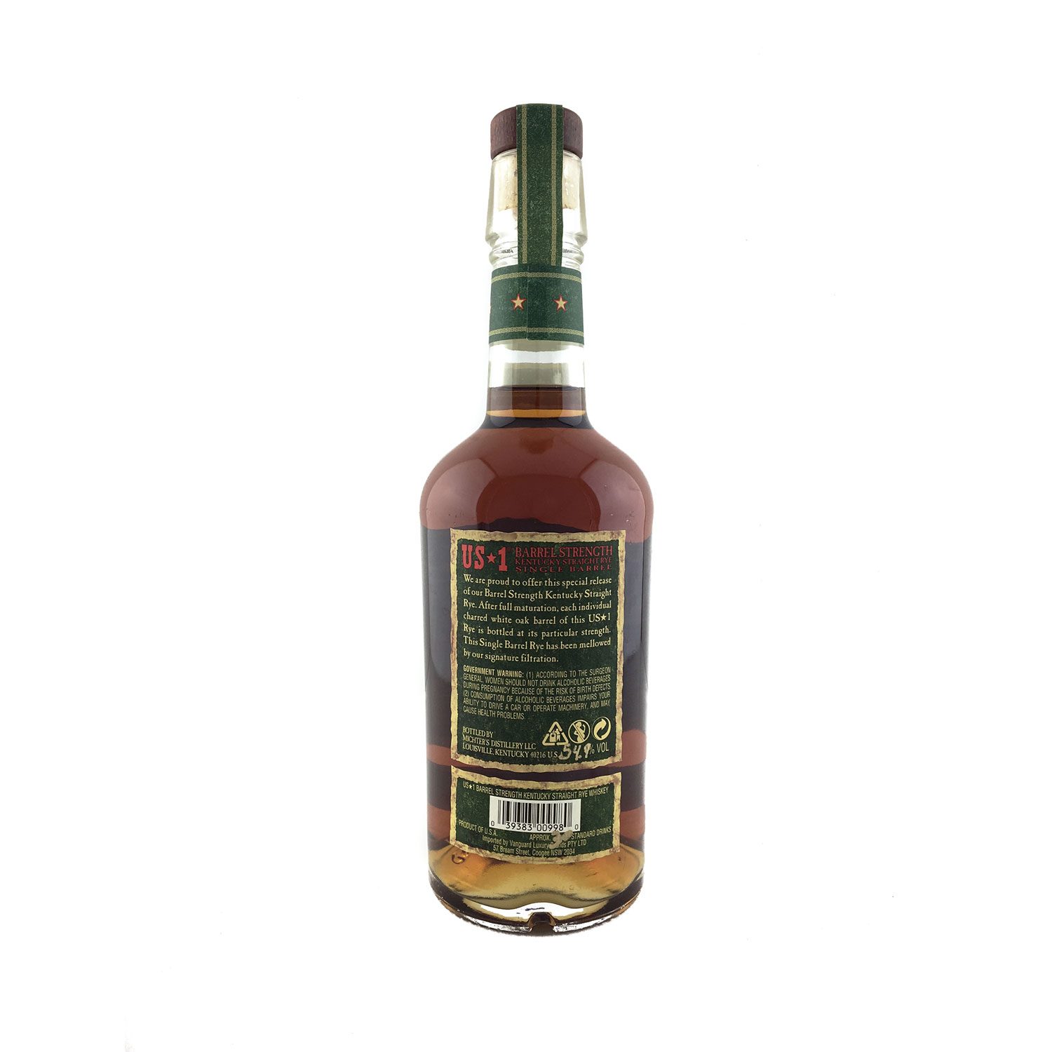 2015 Michter's Barrel Strength Rye 700ml 108 Proof (54.0%) - Image 2