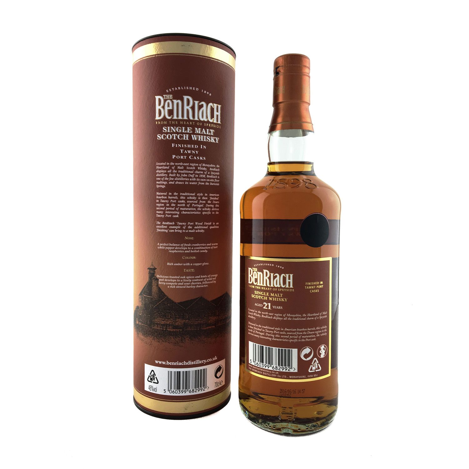 BenRiach 21 Year Old Tawny Port Finish 70cl 46% - Image 2