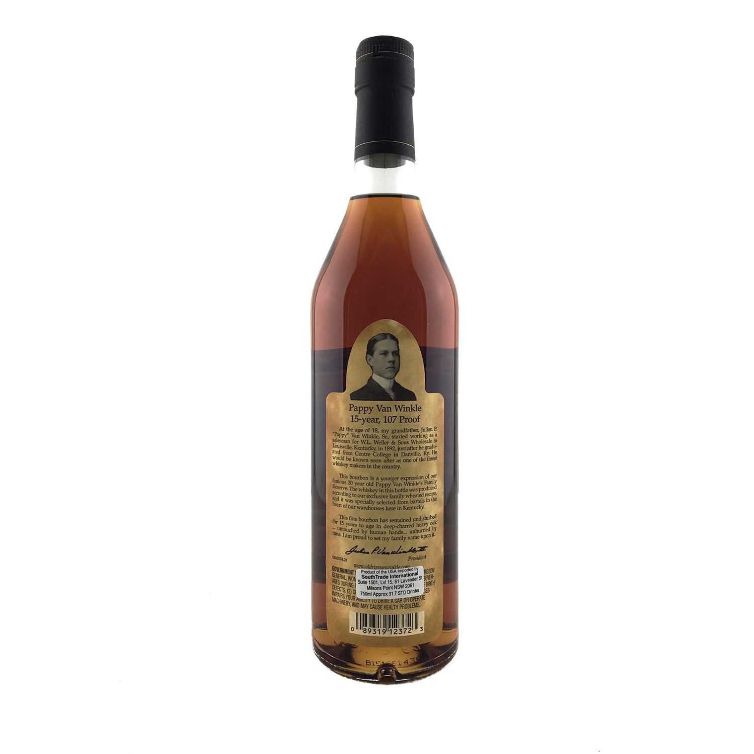 2015 Pappy Van Winkle 15 Year Old 750ml 107 Proof (53.5%) - Image 2