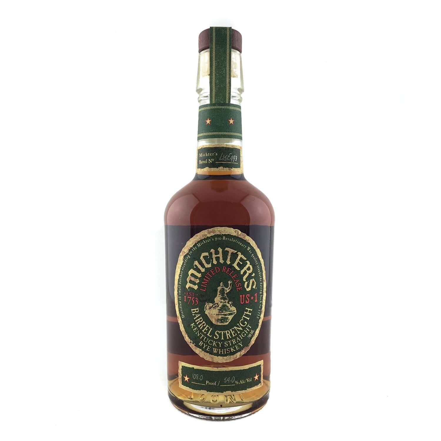 2015 Michter's Barrel Strength Rye 700ml 108 Proof (54.0%)
