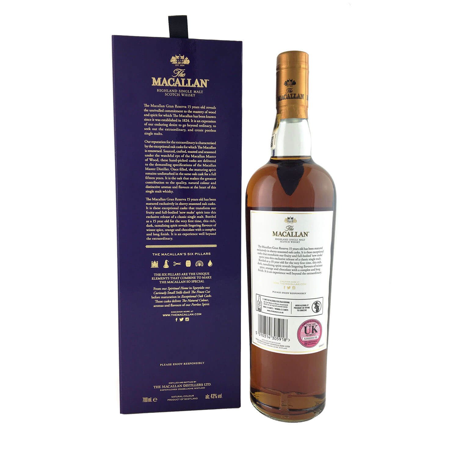 The Macallan 15 Year Old Gran Reserva 700ml 43% - Image 2