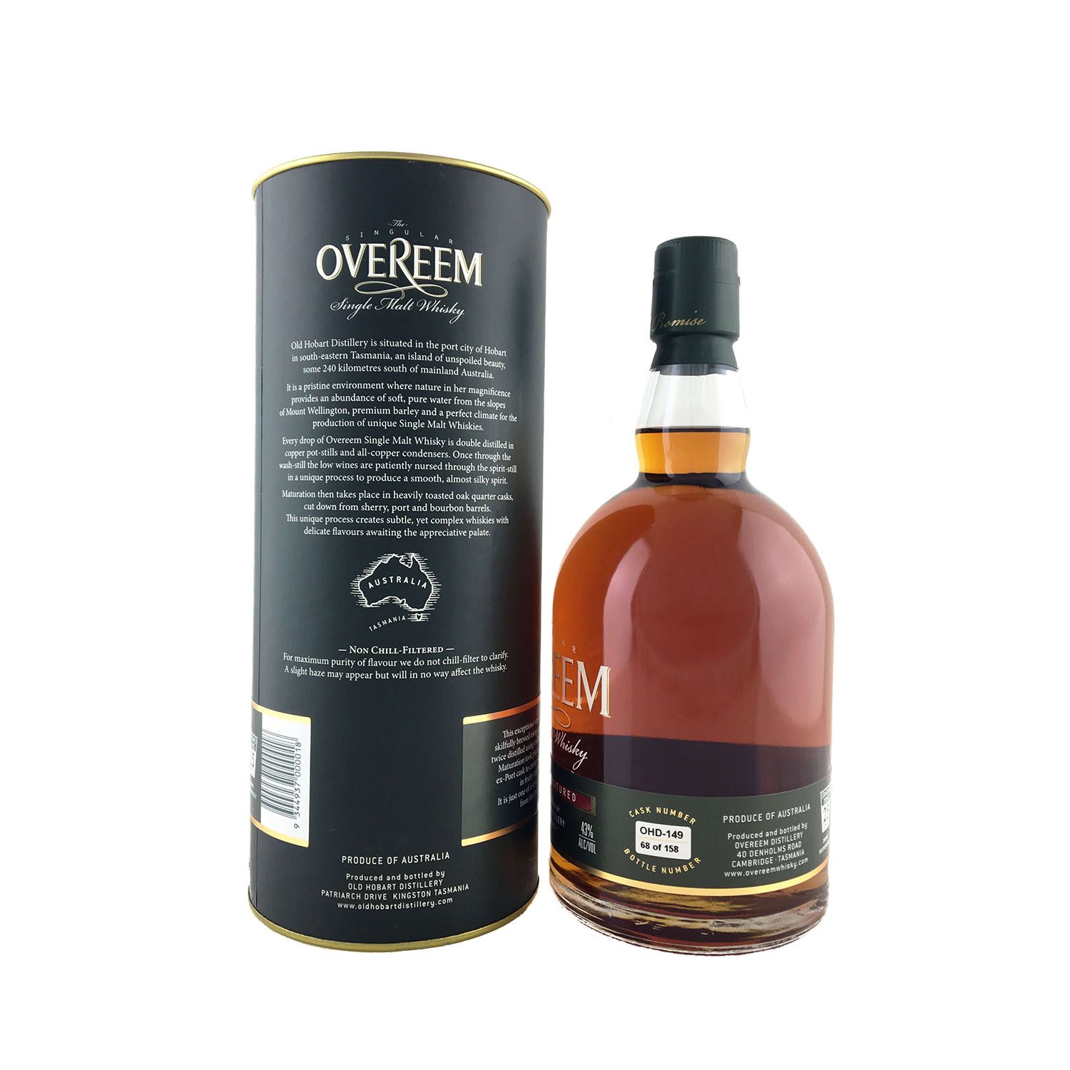 Overeem Port Cask OHD-149 Single Malt Whisky 700ml 43% - Image 2