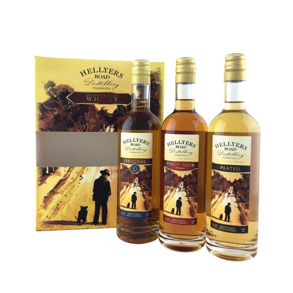 Hellyers Road 3 x 250ml Box Set. Single Malt Varieties 46.2%