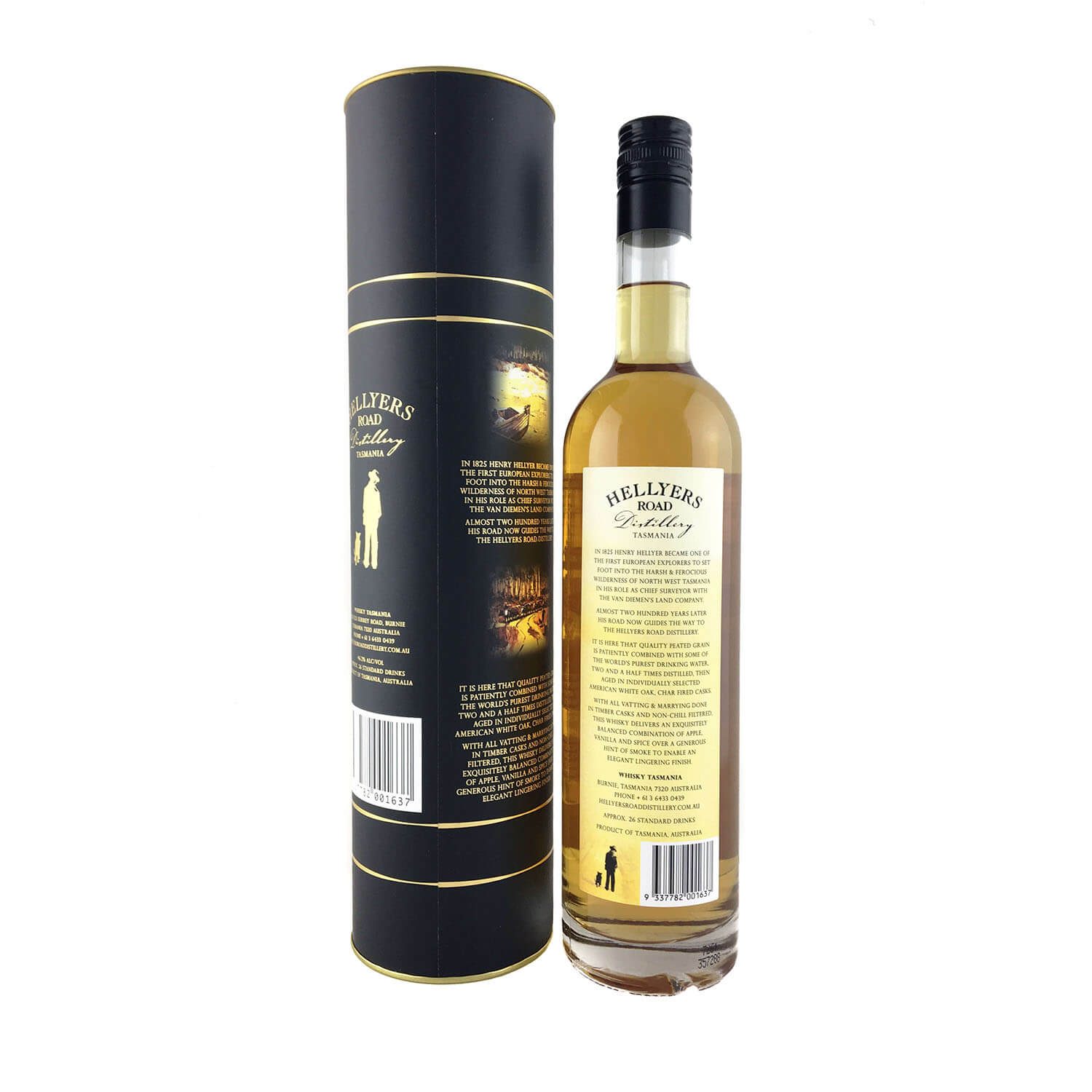 Hellyers Road Peated Single Malt Whisky 700ml 46.2% - Image 2