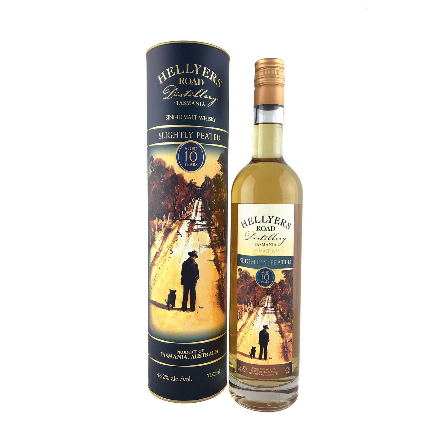 Hellyers Road Slightly Peated 10 Year Old Single Malt Whisky 700ml 46.2%