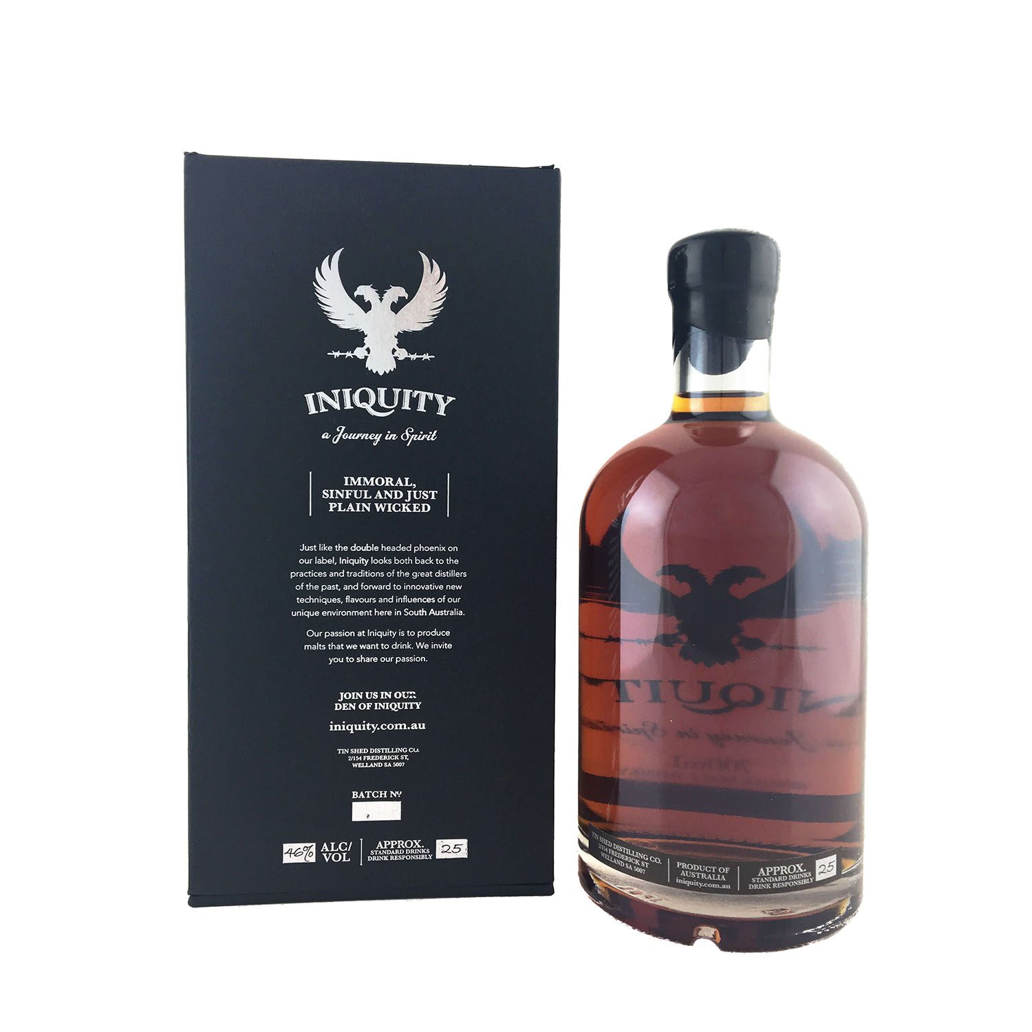 Iniquity Australian Single Malt Whisky, Australian Whisky, The Old Barrelhouse