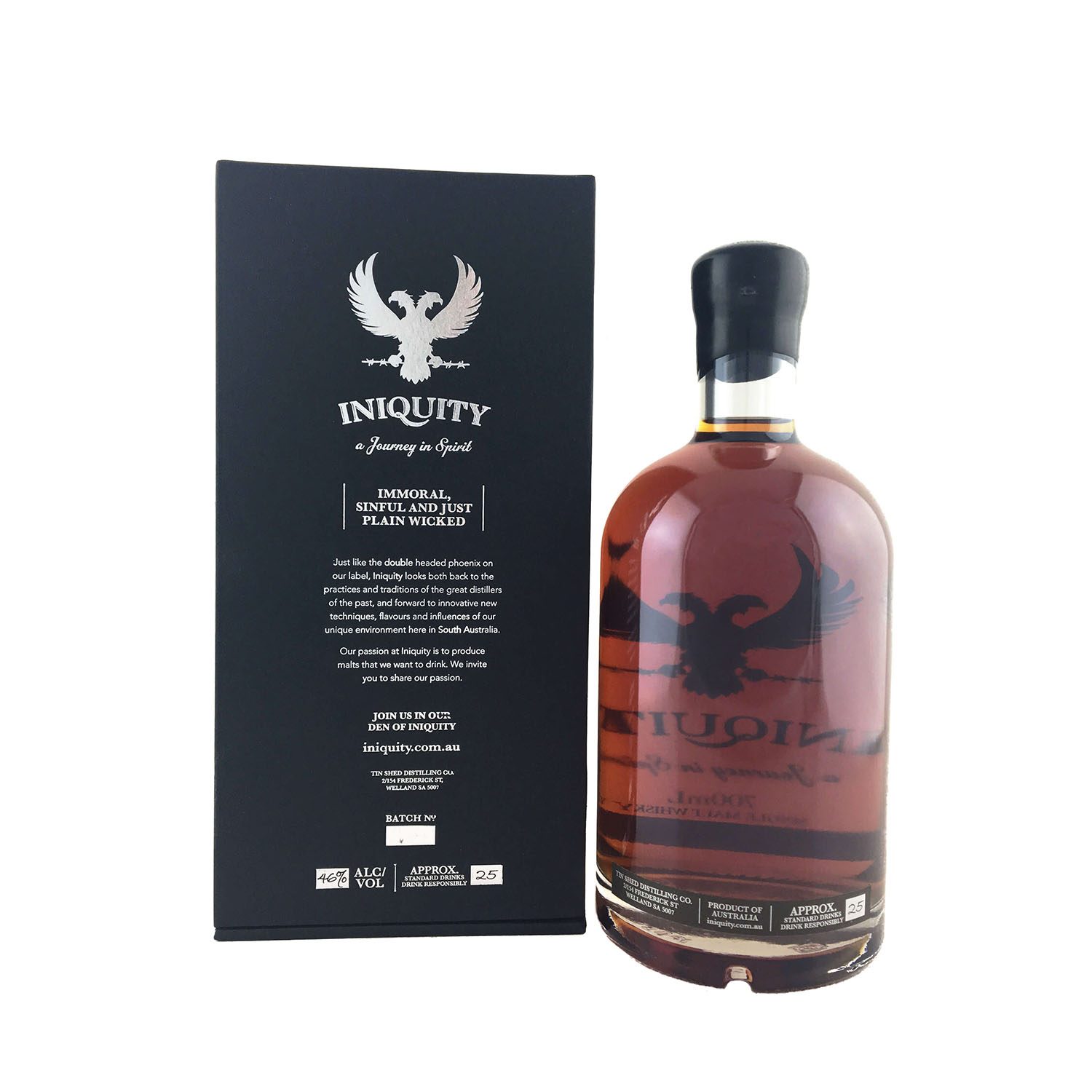Iniquity - Tin Shed Distilling Batch No.007 Australian Single Malt Whisky 700ml 46% - Image 2