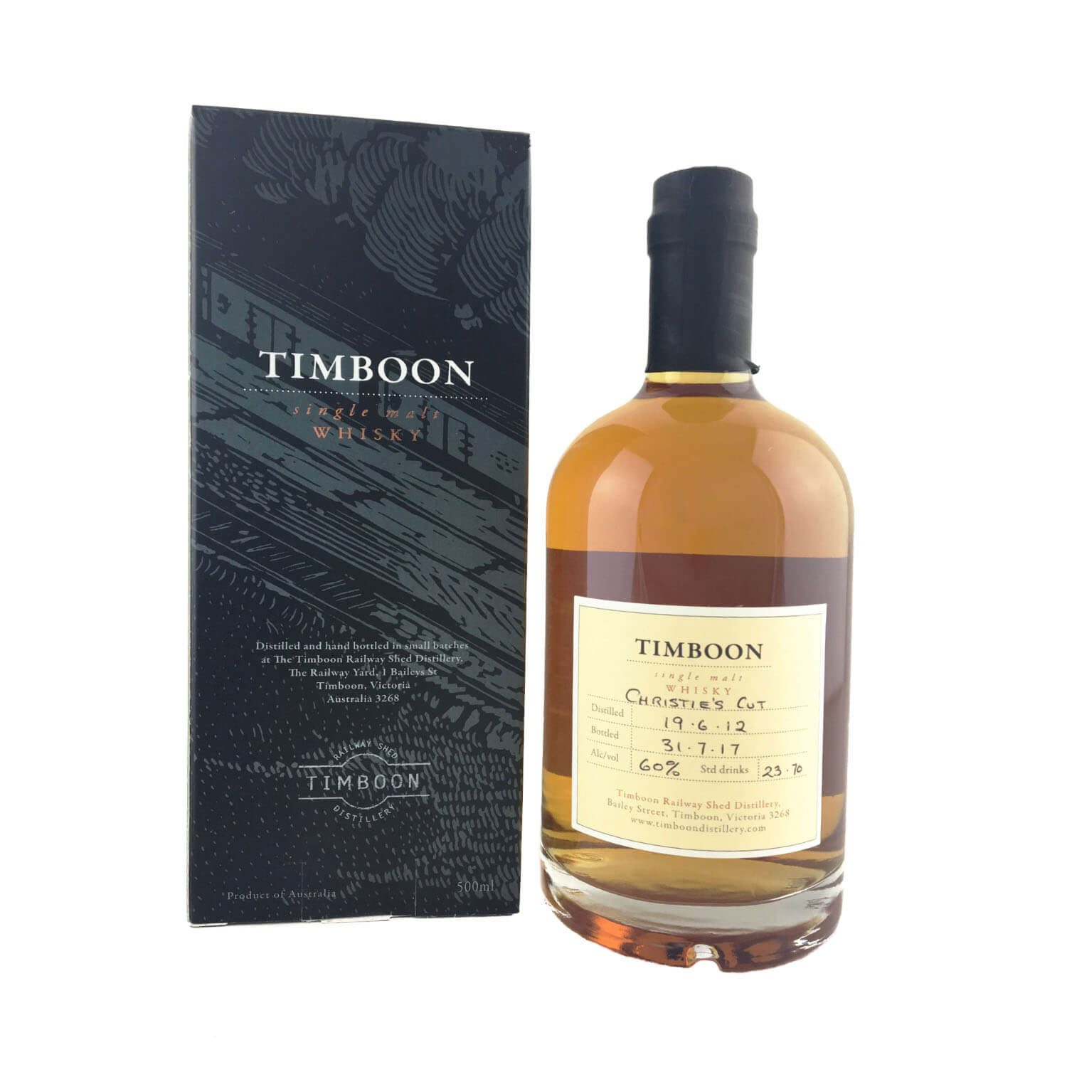Timboon Railway Shed Christie’s Cut Australian Whisky 500ml 60% - Image 2