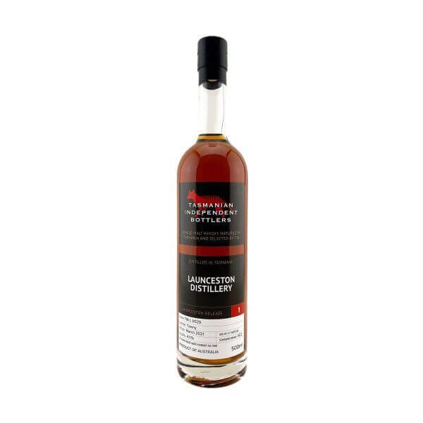 Tasmanian Independent Bottlers. TIB Cask L0029 Release 1 Tawny Single Malt Whisky 500ml 41.1%